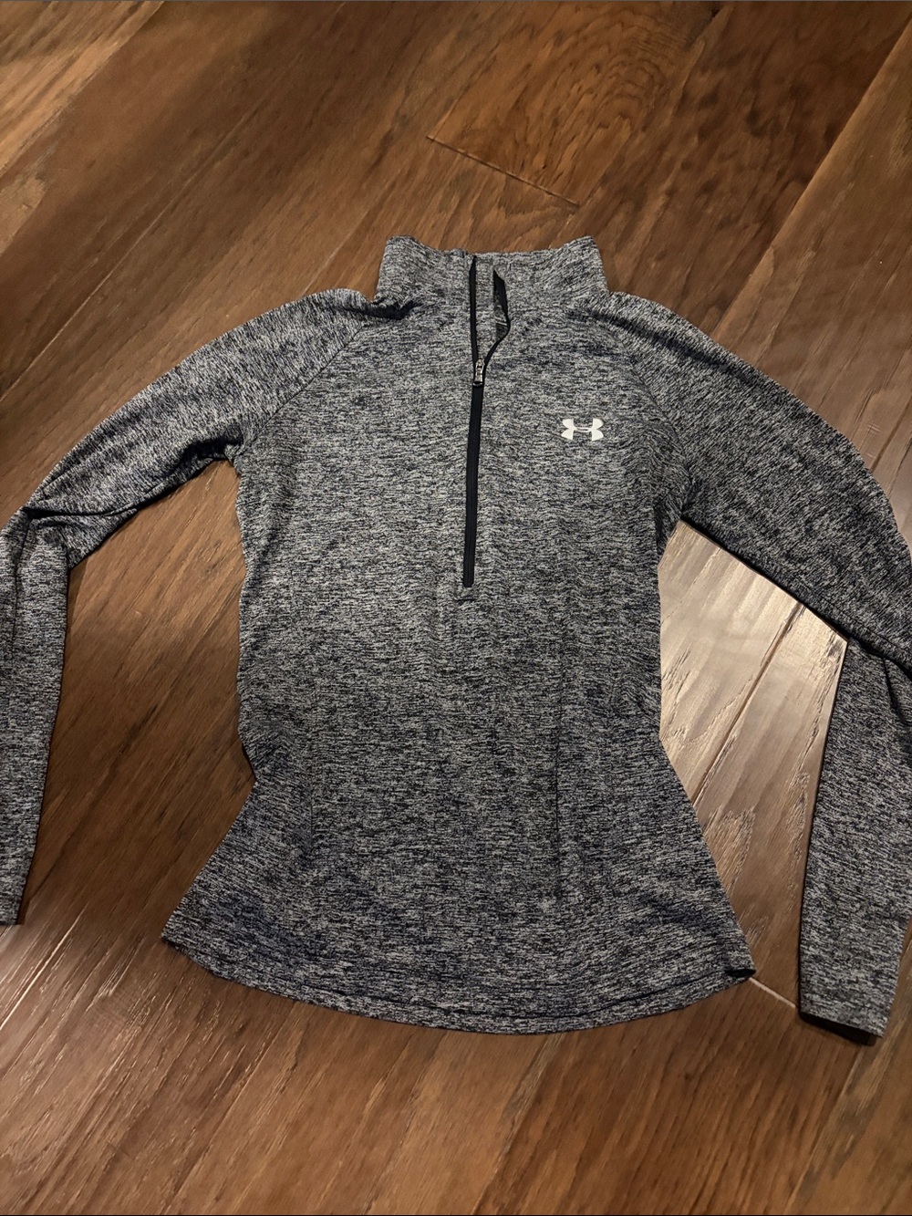 Under Armour Women's Gray Marled Quarter Zip Performance Pullover